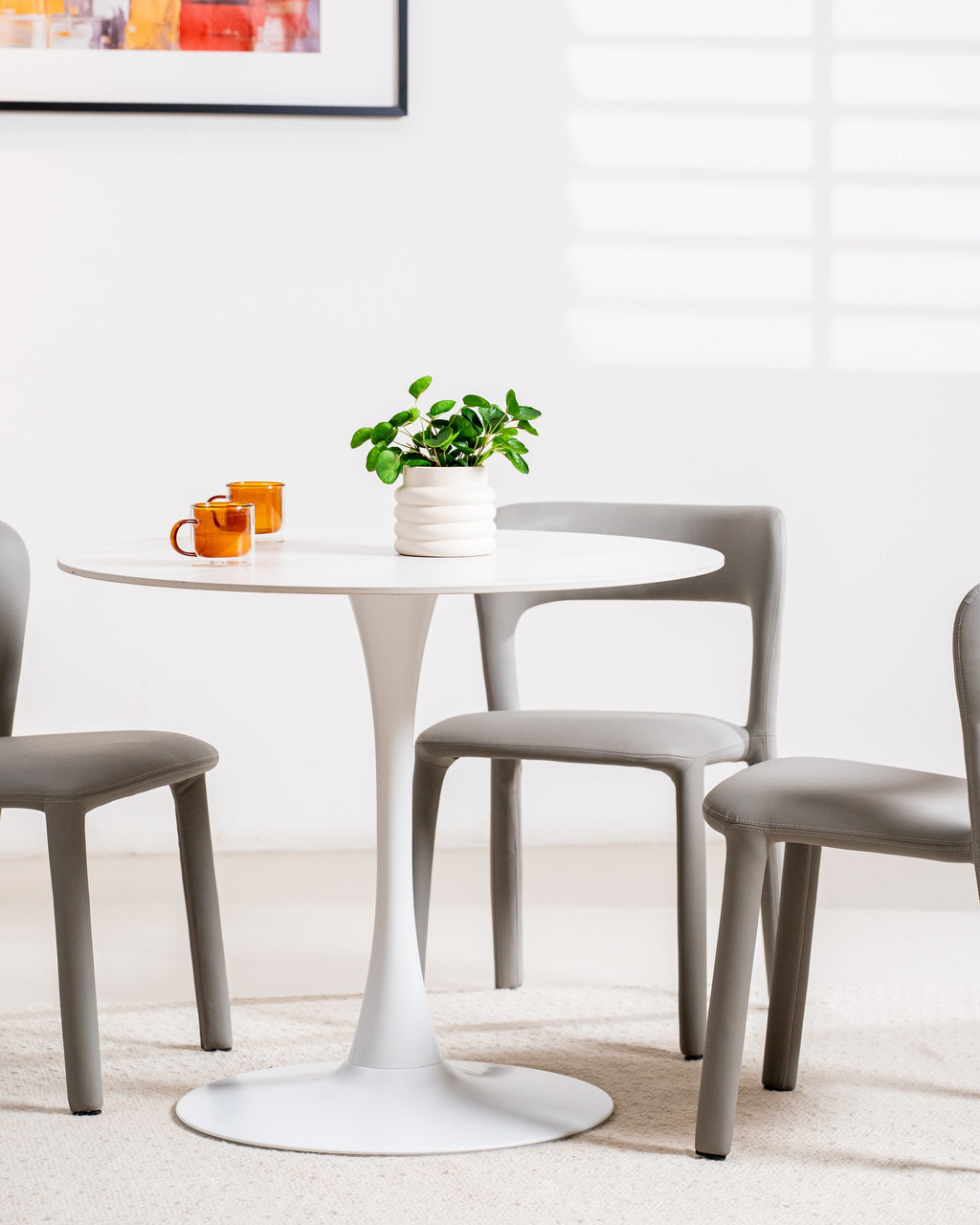 Scandi Medium Dining Table Snow White - image 5