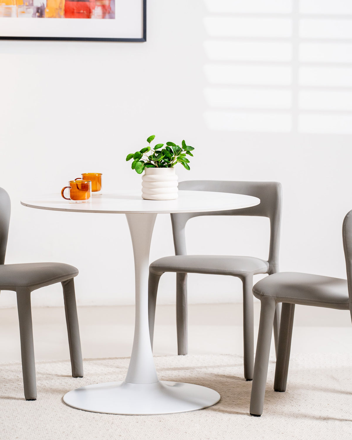 Scandi Medium Dining Table Snow White - image 5