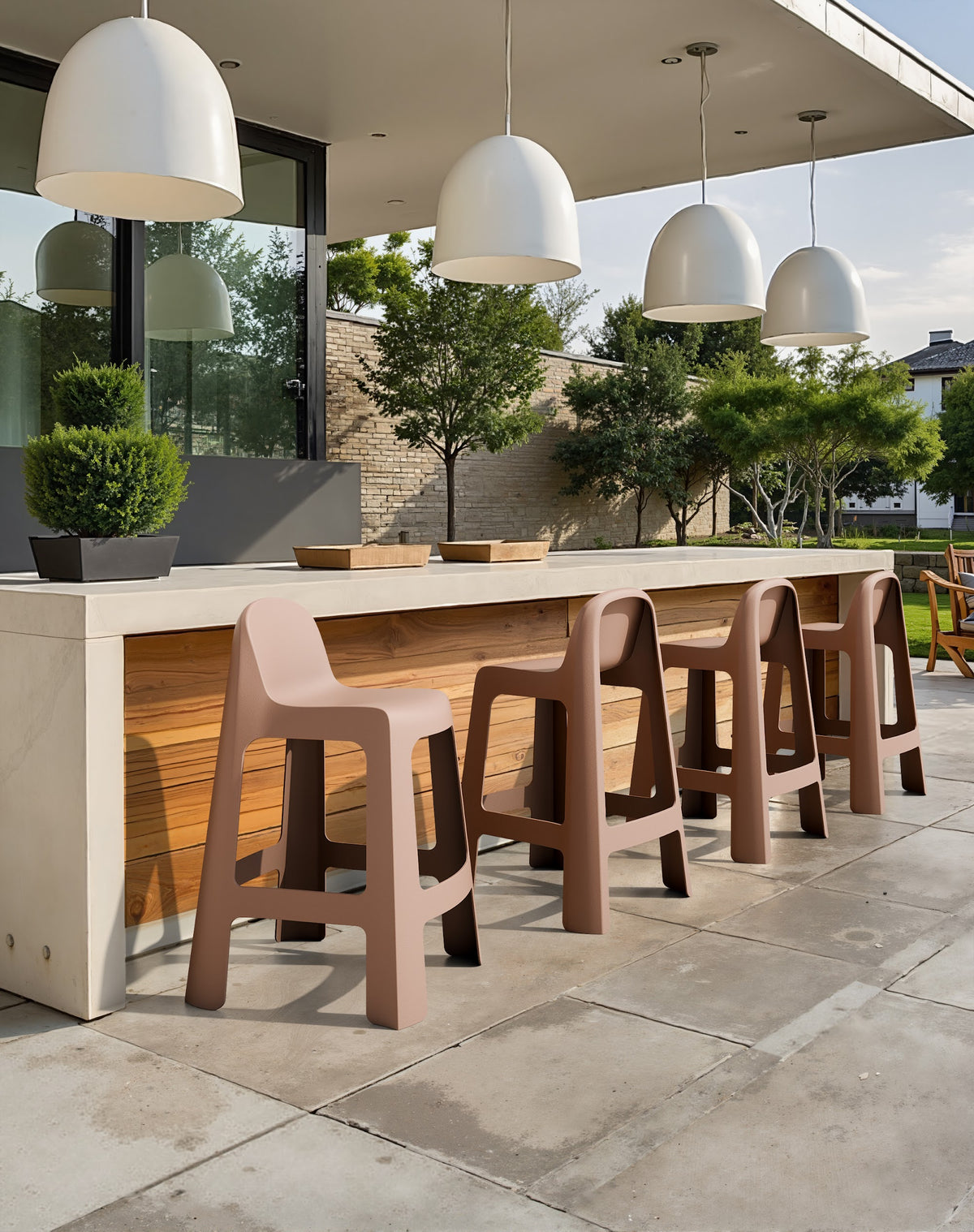 Bondi Outdoor Bar Stool Mocha Brown - image 7