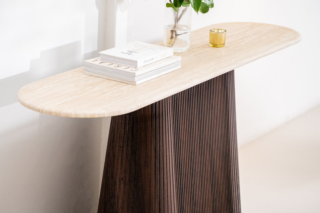 Crete Console Table Travertine - image 10