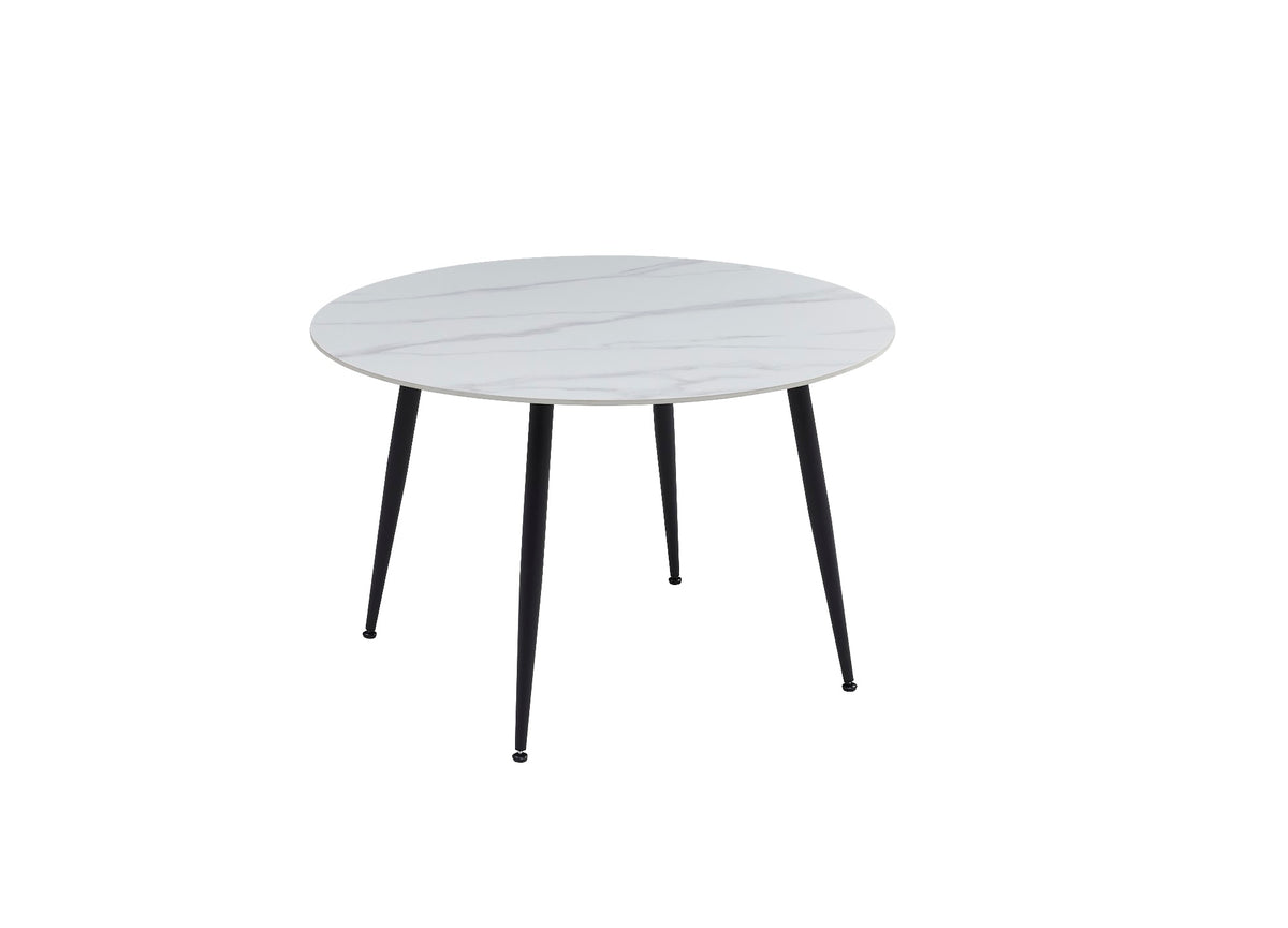 Denver Dining Table Matte Snow White Ceramic - image 3