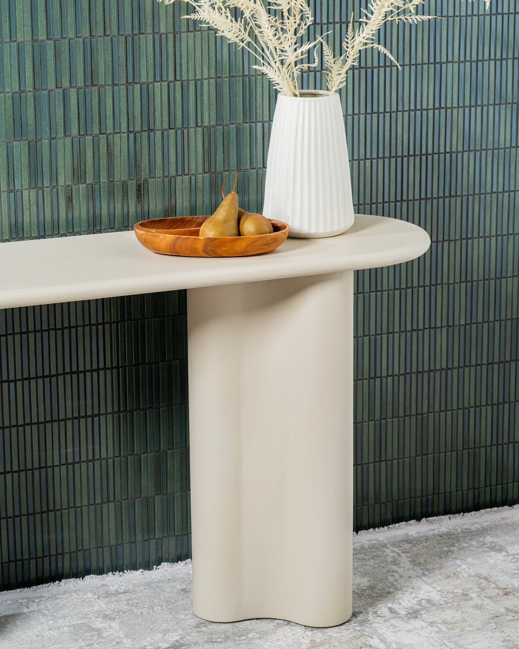 Coastal Console Table Pebble - image 25