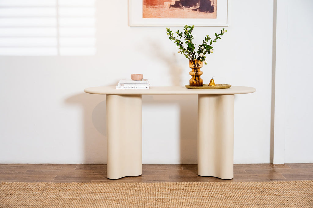 Coastal Console Table Pebble - image 16