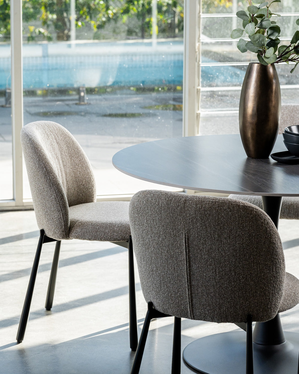 Scandi Large Dining Table Black Sand - image 44