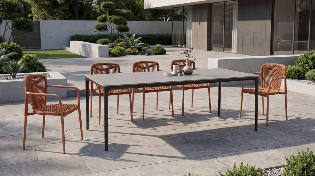 Magnate Large Dining Table Cement Ceramic - image 10