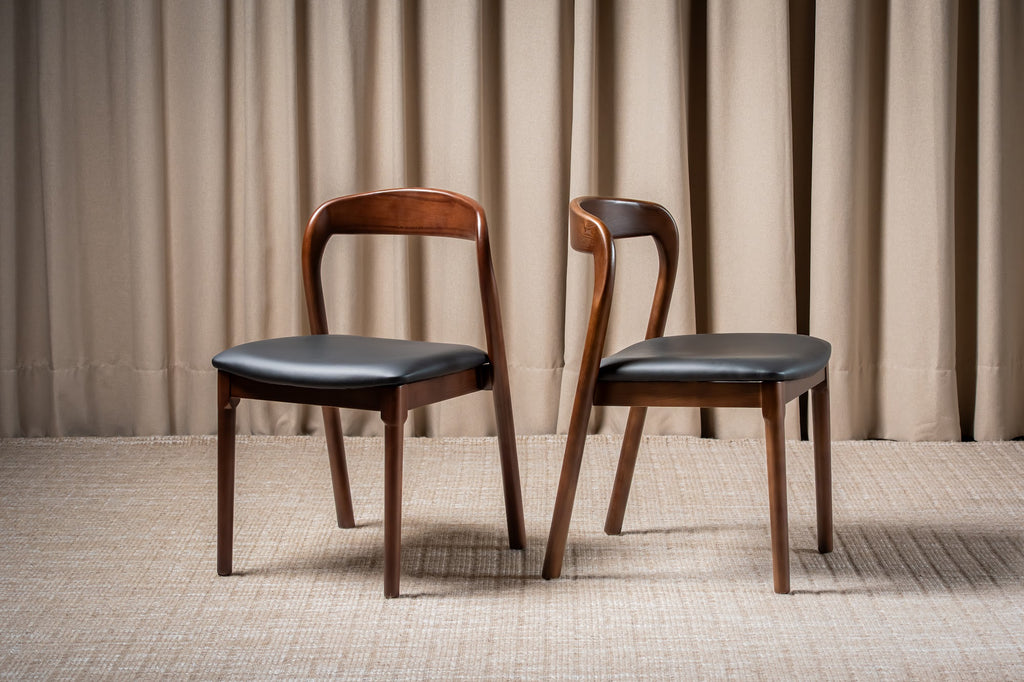 Inari Dining Chair Walnut / Black PU (Set of 2) - image 20