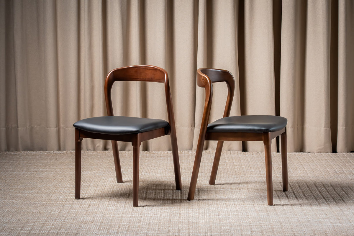 Inari Dining Chair Walnut / Black PU (Set of 2) - image 20