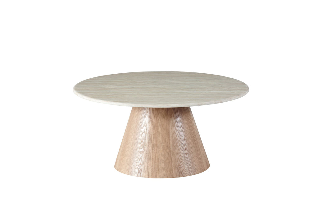 Waverley Round Coffee Table White Travertine - image 3