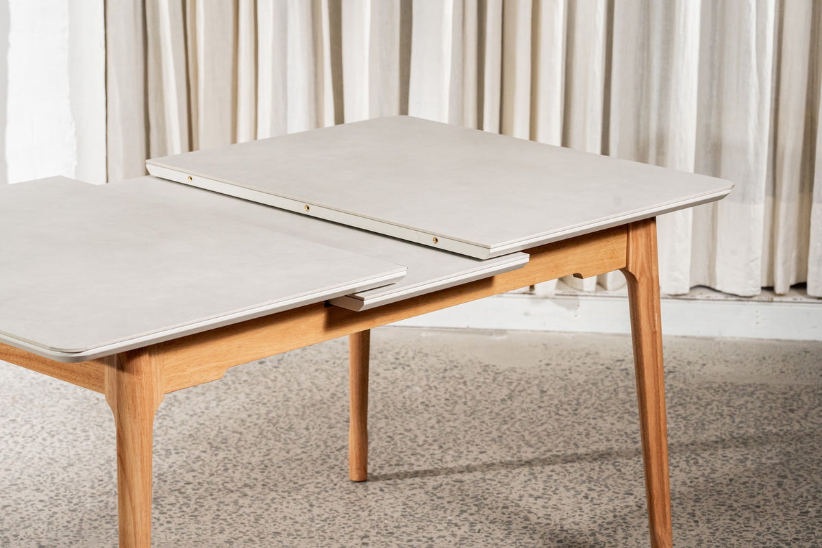 Norway Extension Dining Table Light Grey Ceramic - image 23