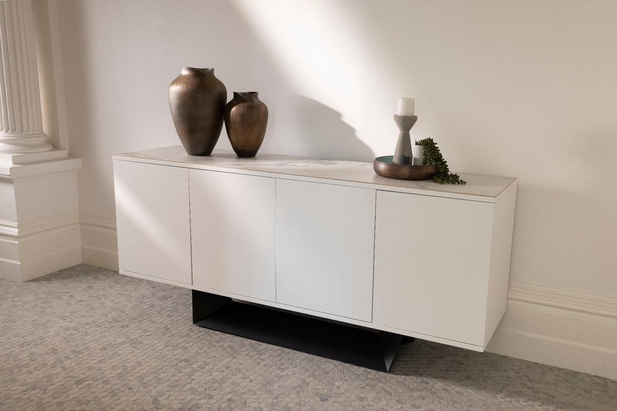 Symphony Buffet Marmo Ceramic/ White MDF - image 3