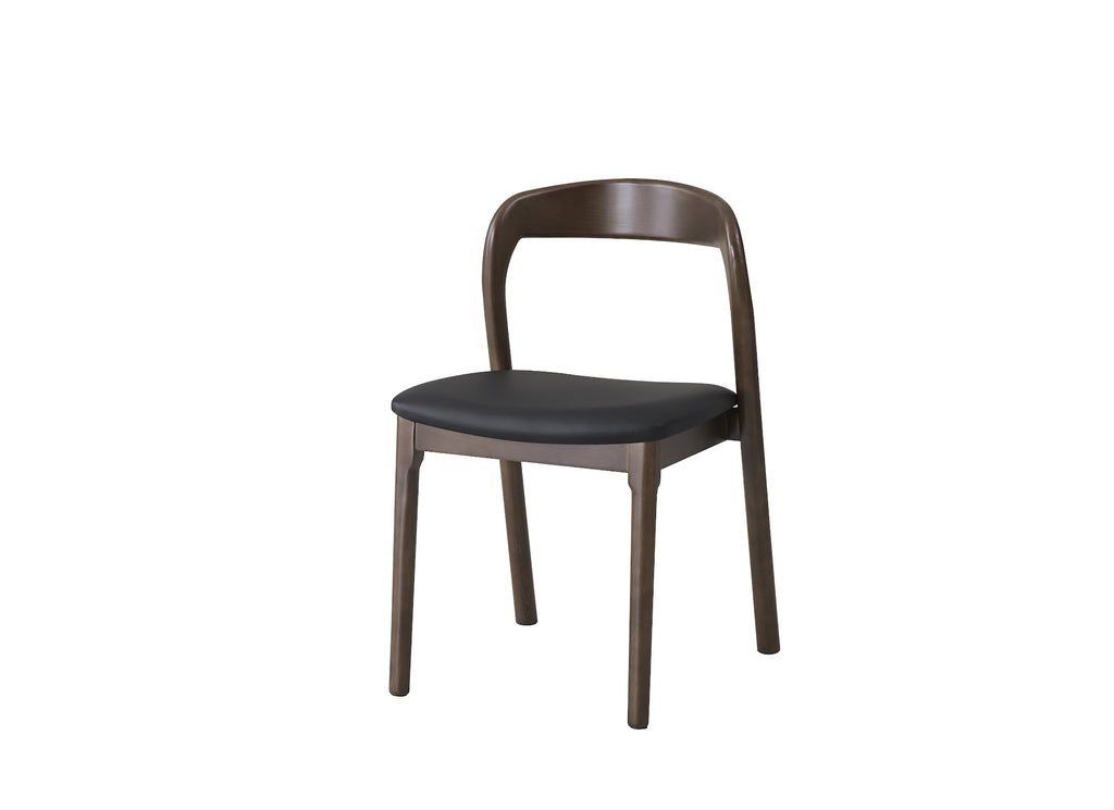 Inari Dining Chair Walnut / Black PU (Set of 2) - image 2