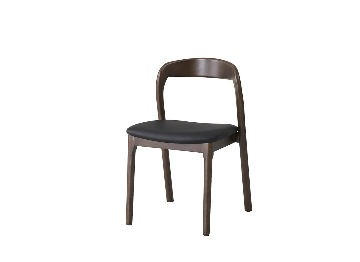 Inari Dining Chair Walnut / Black PU (Set of 2) - image 2