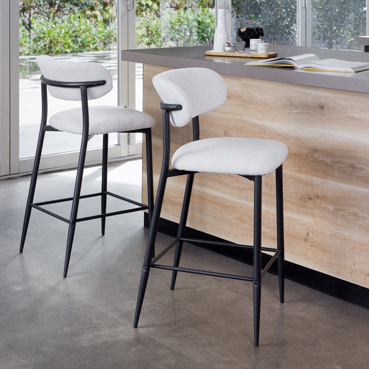 Naples Bar Stool Off White (Set of 2)