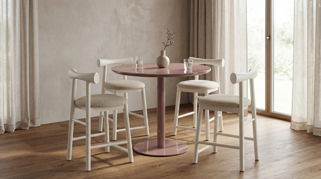 Positano Dining Table Matte Dusty Rose - image 24