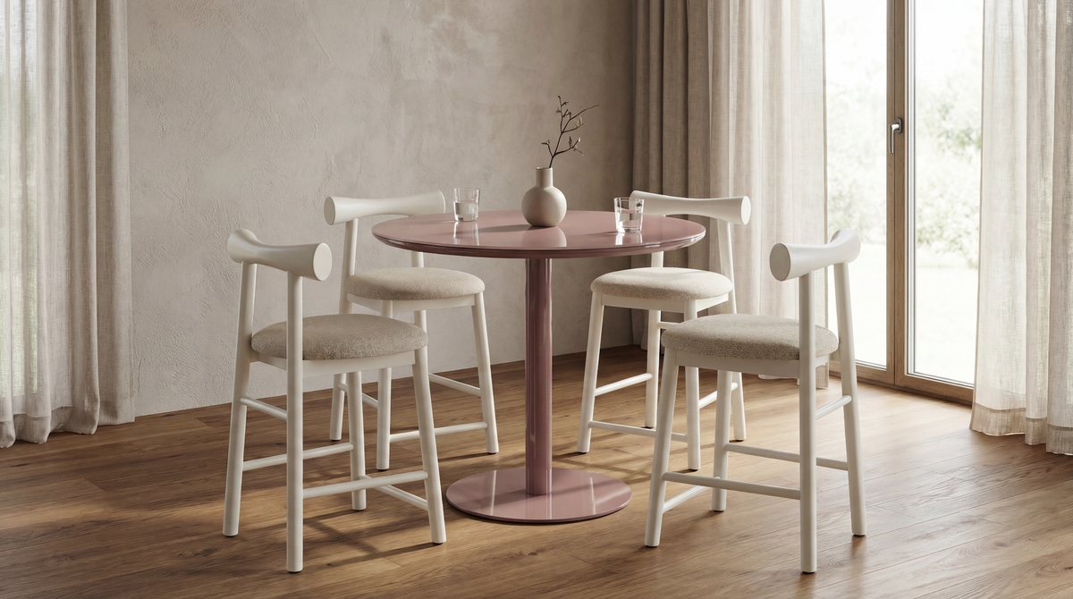 Positano Dining Table Matte Dusty Rose - image 24