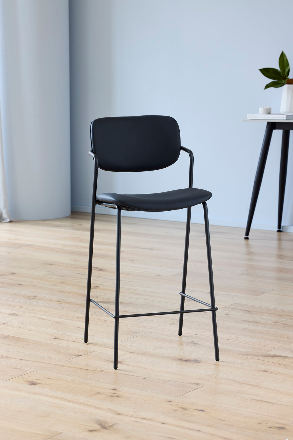 Lucia Bar Stool Black (Set of 2) - image 6