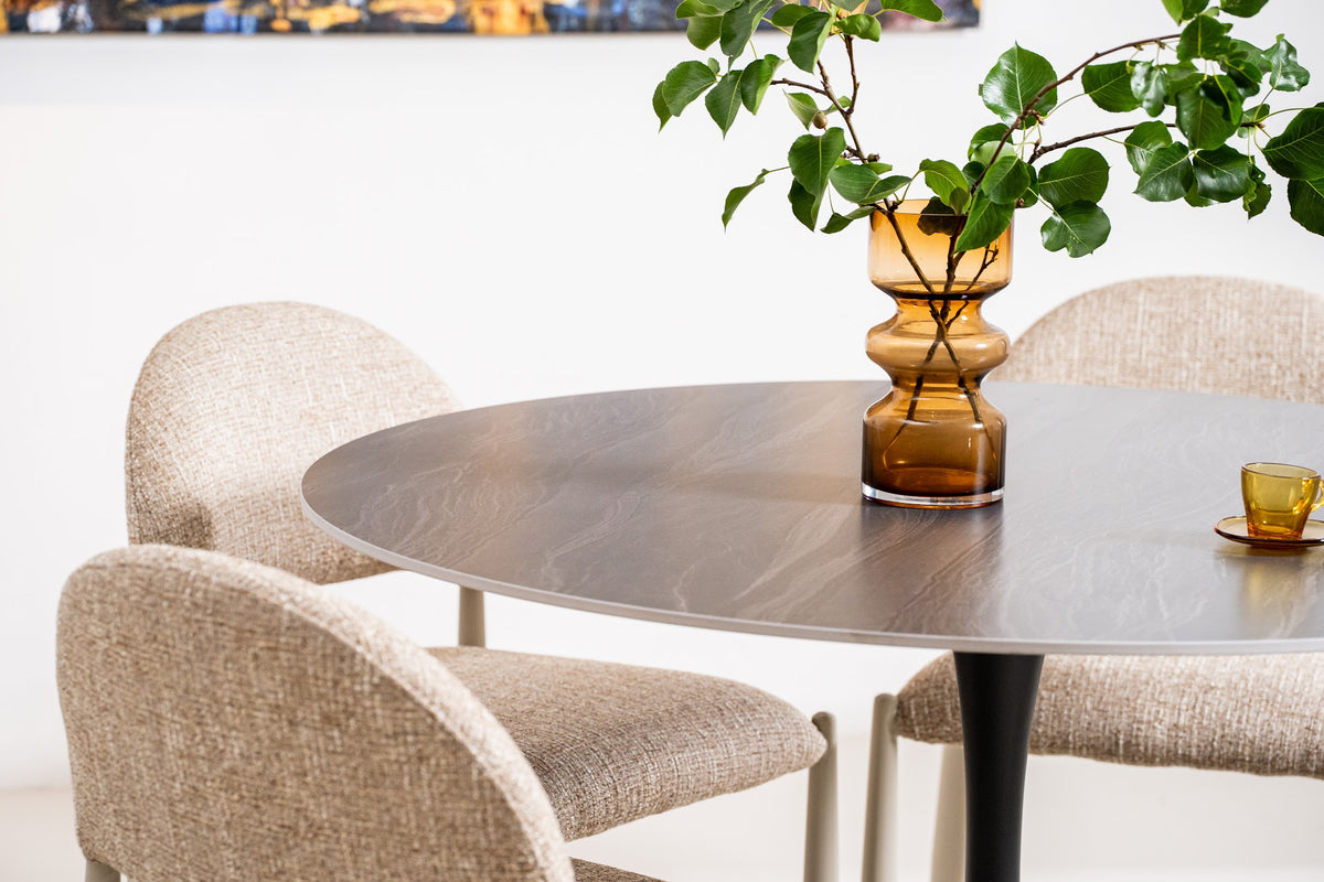 Scandi Large Dining Table Black Sand - image 22