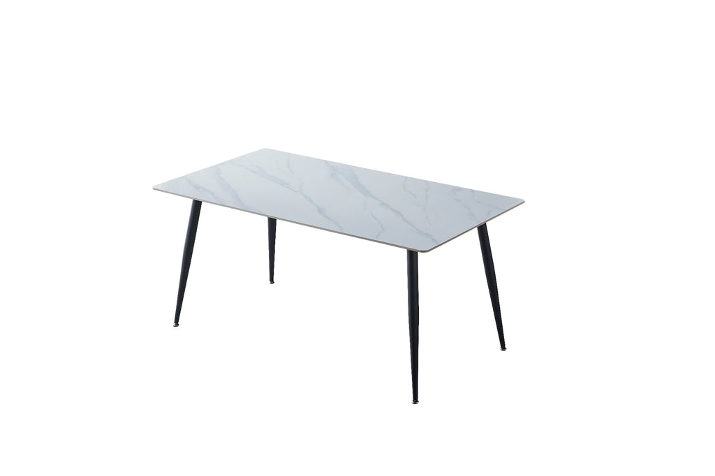 Bentley Large Dining Table Snow White Ceramic