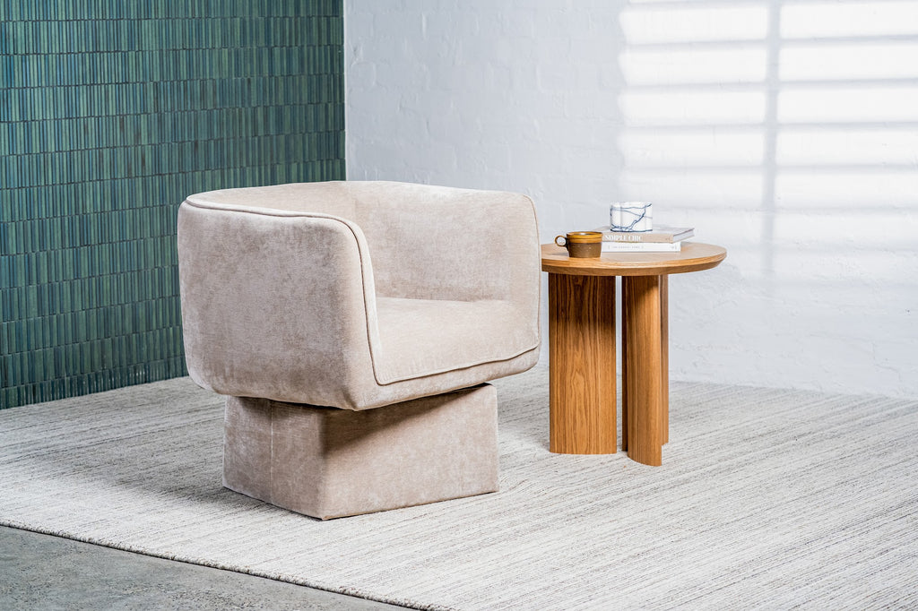 Chloe Swivel Occasional Chair Latte - image 12