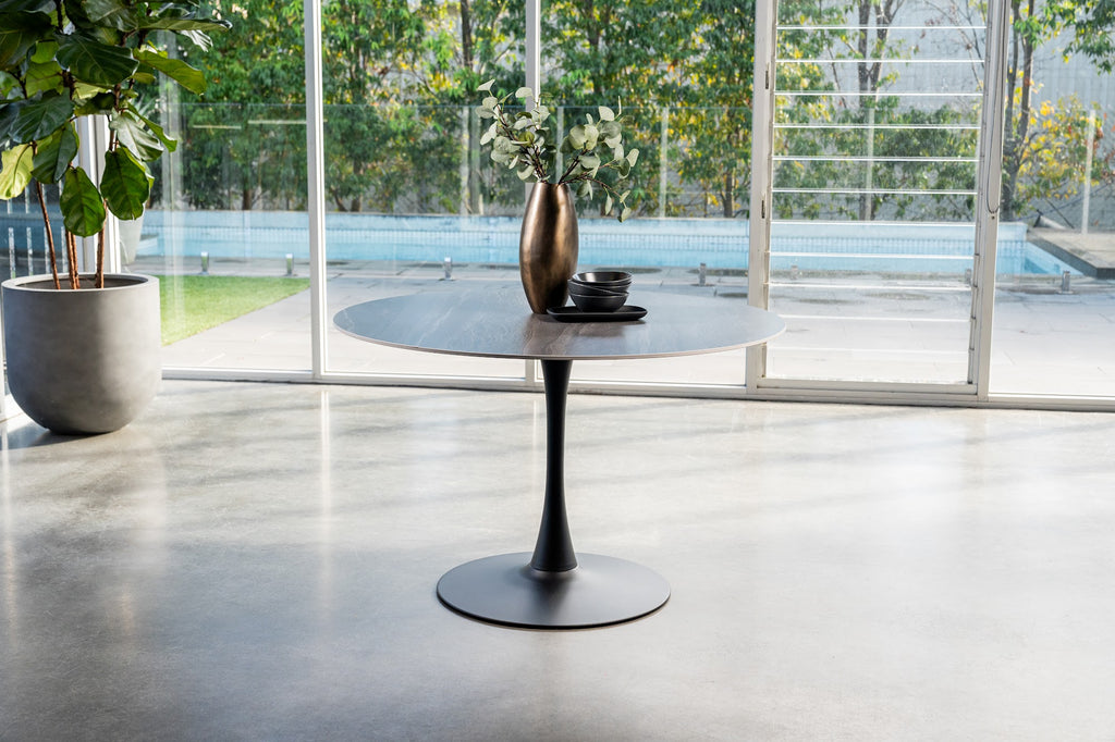 Scandi Large Dining Table Black Sand - image 2