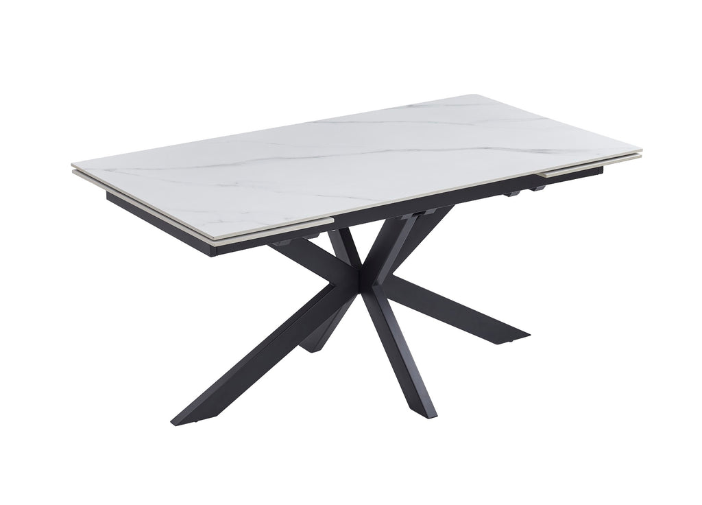 Newcastle Extension Dining Table Snow White Ceramic - image 11
