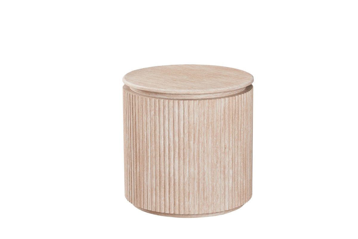 Empire Side Table Travertine