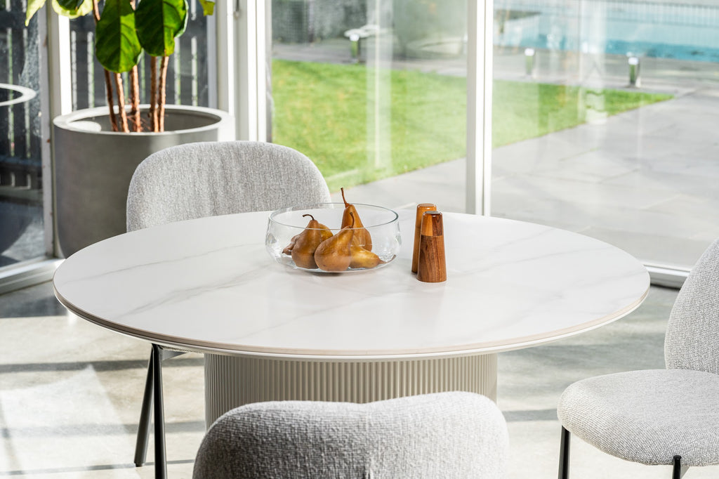 Windsor Dining Table Snow White Ceramic - image 38
