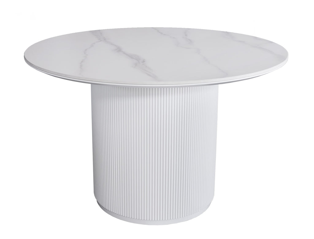 Windsor Dining Table Snow White Ceramic - image 2