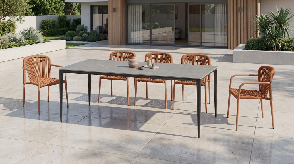 Magnate Large Dining Table Cement Ceramic - image 8
