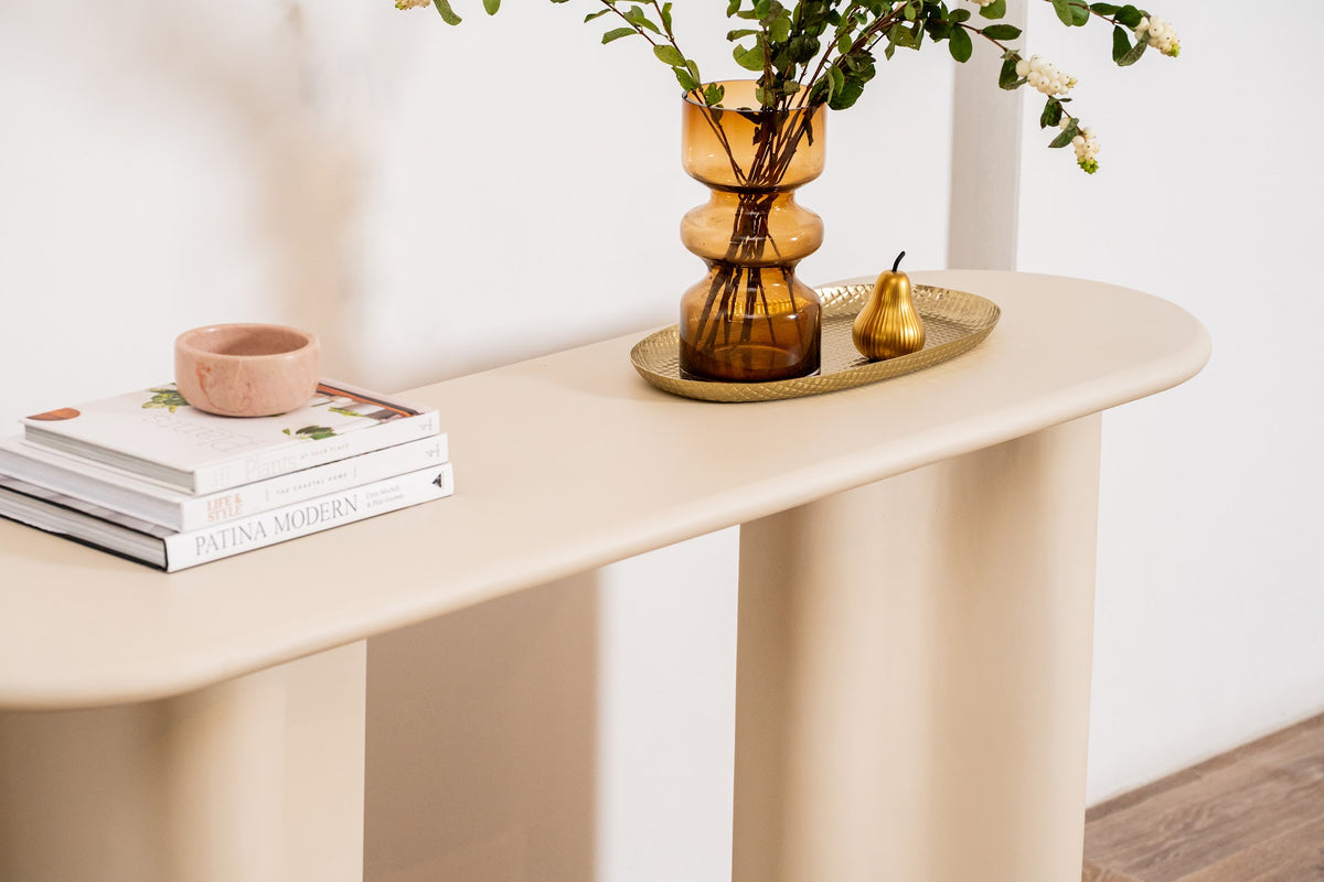 Coastal Console Table Pebble - image 30