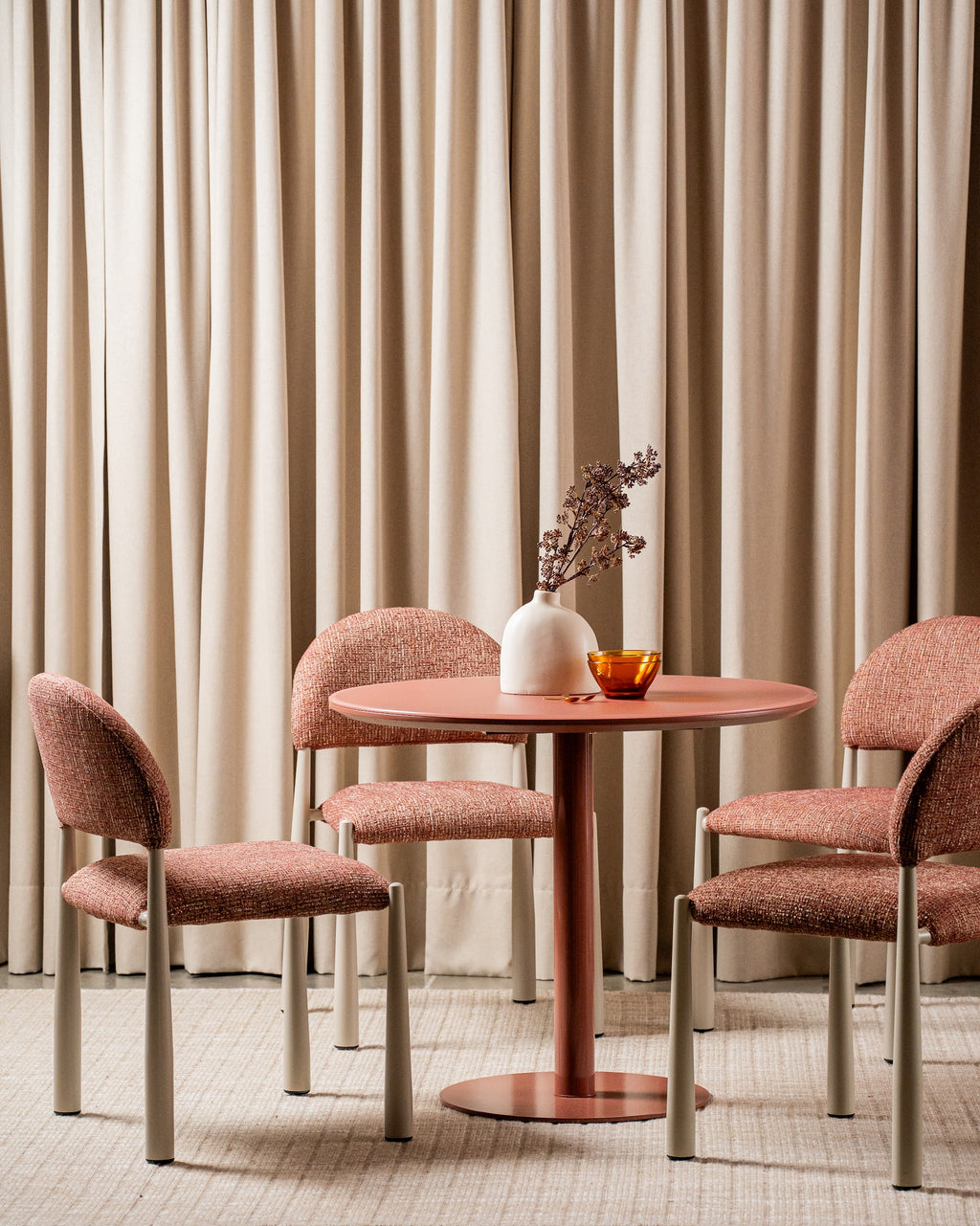 Positano Dining Table Matte Dusty Rose - image 17