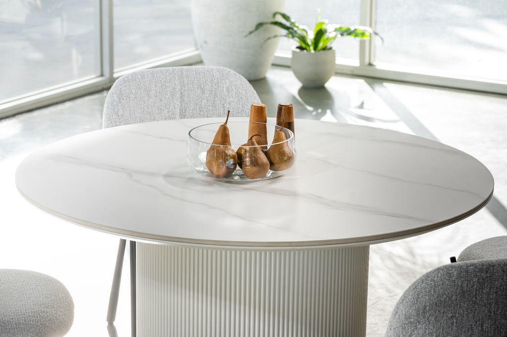 Windsor Dining Table Snow White Ceramic - image 33