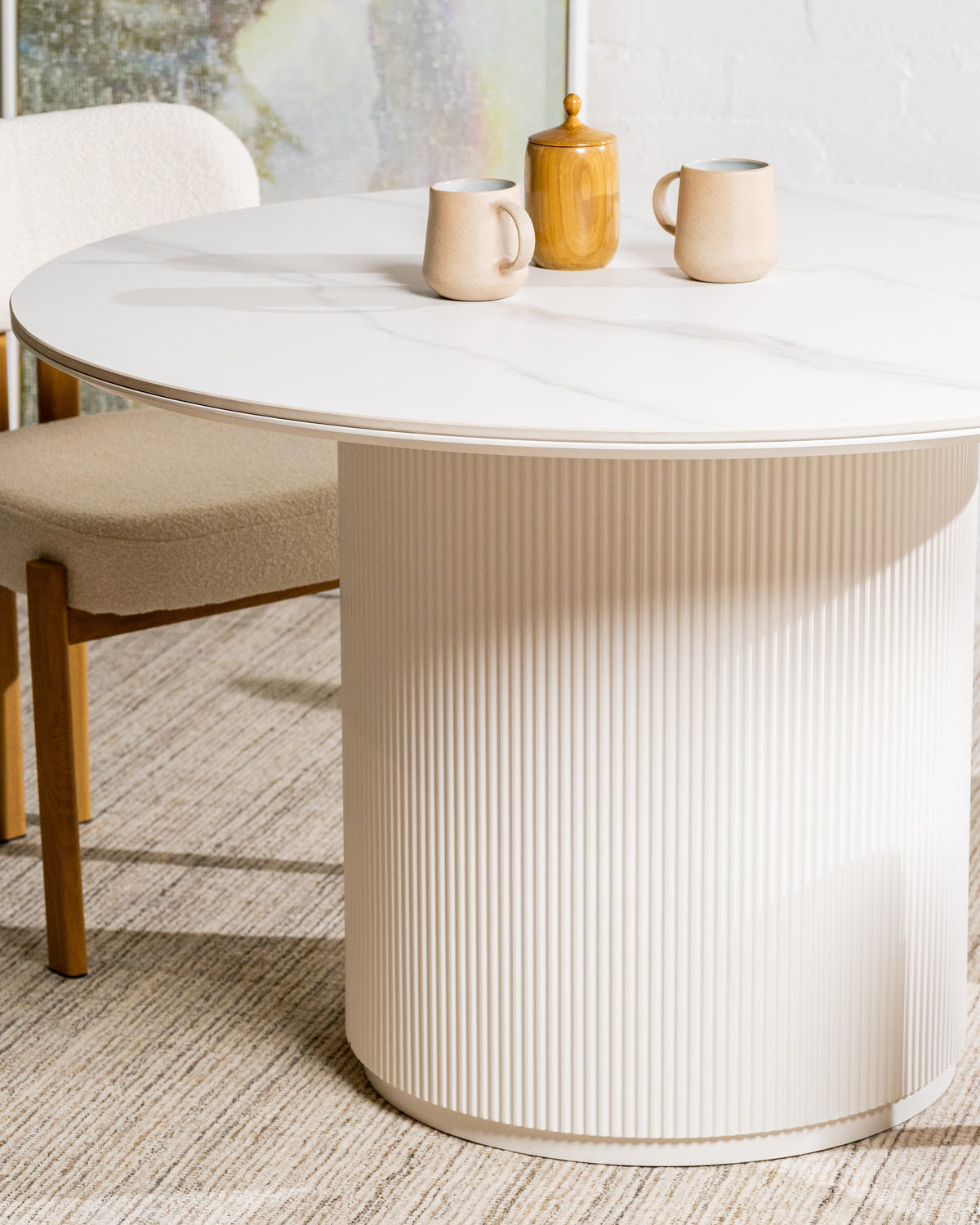 Windsor Dining Table Snow White Ceramic - image 47