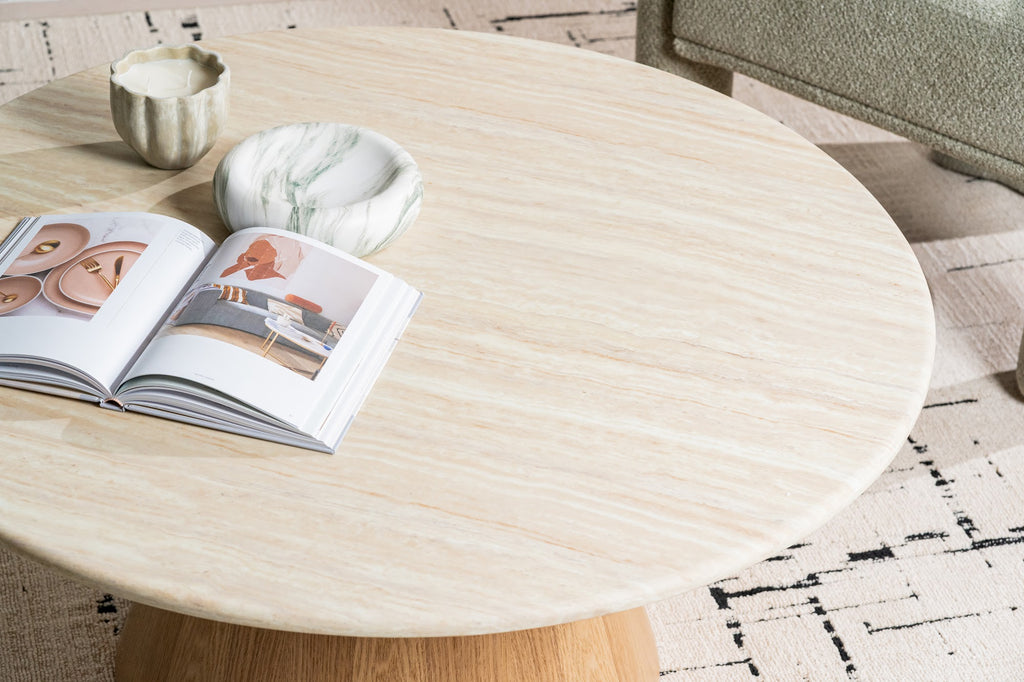 Waverley Round Coffee Table White Travertine - image 10