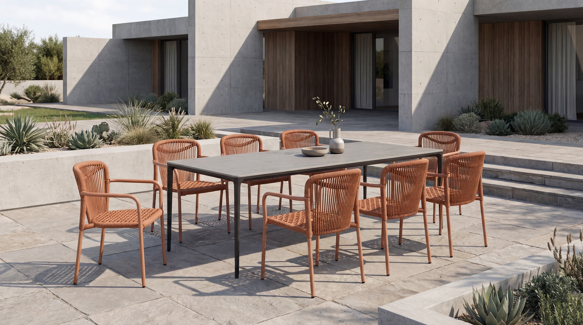 Magnate Large Dining Table Cement Ceramic - image 11