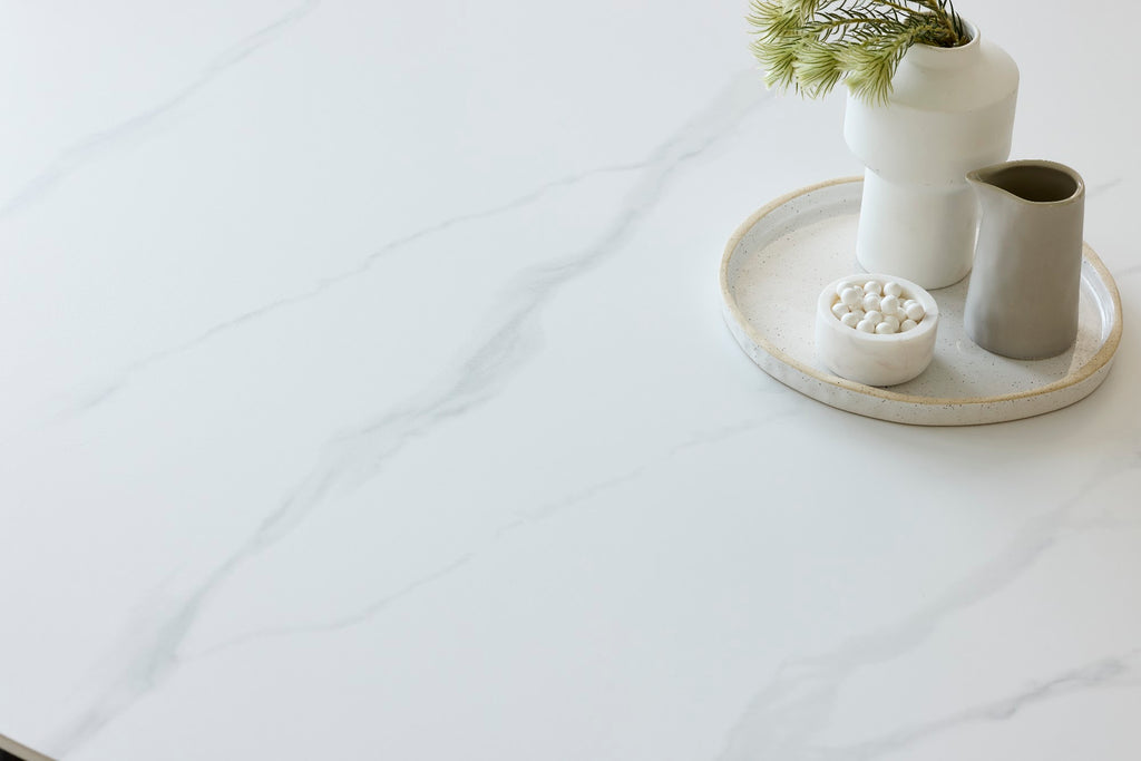 Bentley Dining Table Snow White Ceramic - image 2