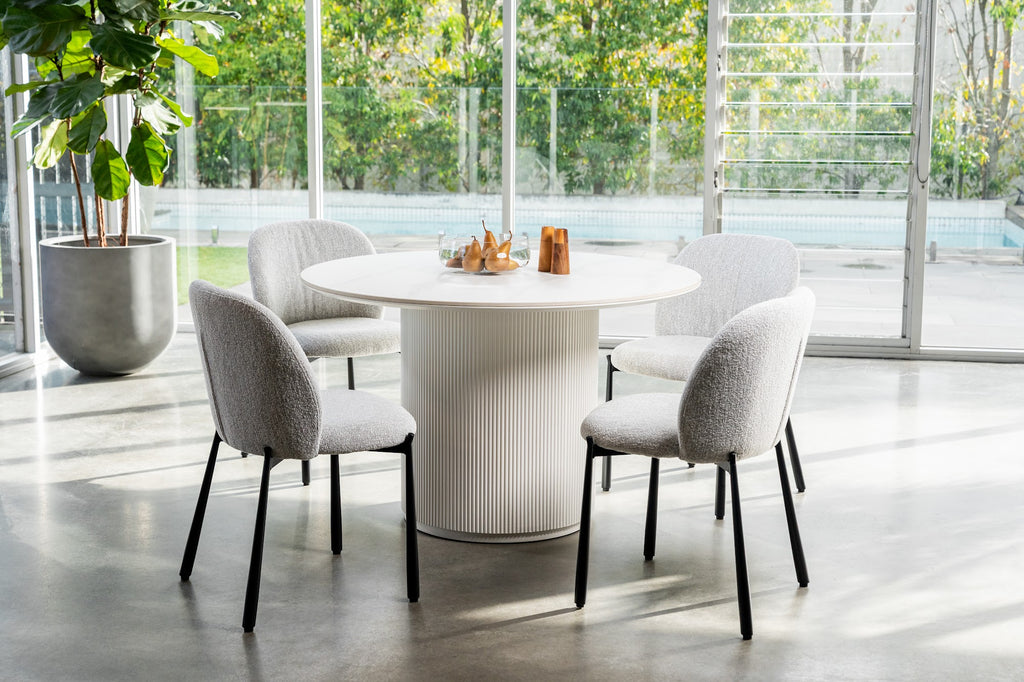 Windsor Dining Table Snow White Ceramic - image 29