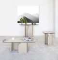 Messina Side Table Milan White Marble