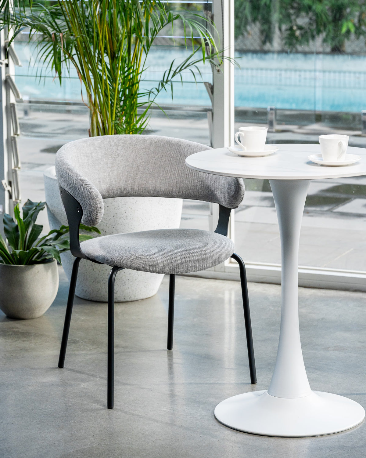 Scandi Small Dining Table Snow White - image 10