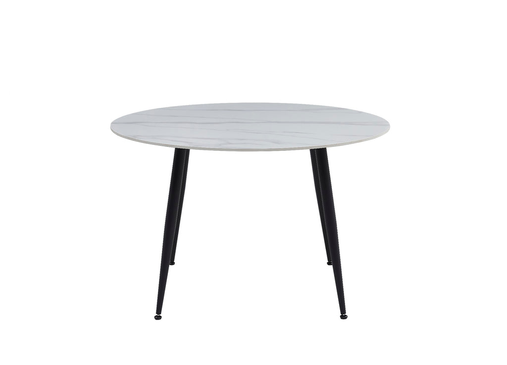 Denver Dining Table Matte Snow White Ceramic - image 2