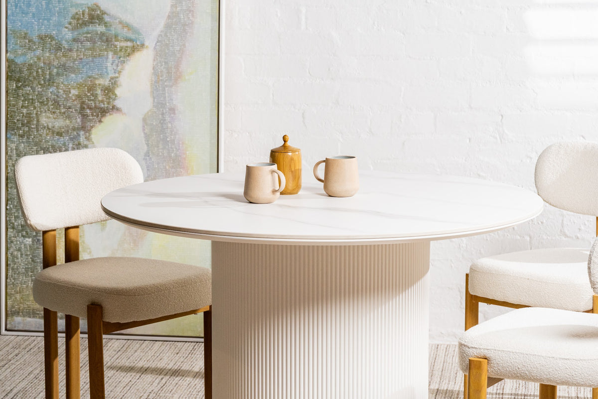 Windsor Dining Table Snow White Ceramic - image 46