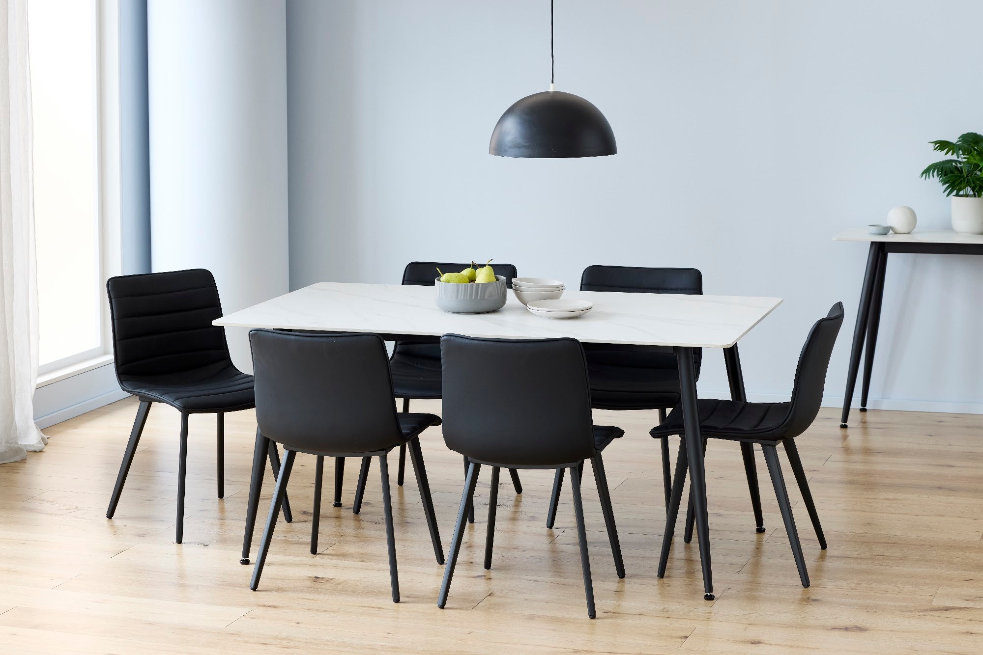Bentley Large Dining Table Snow White Ceramic