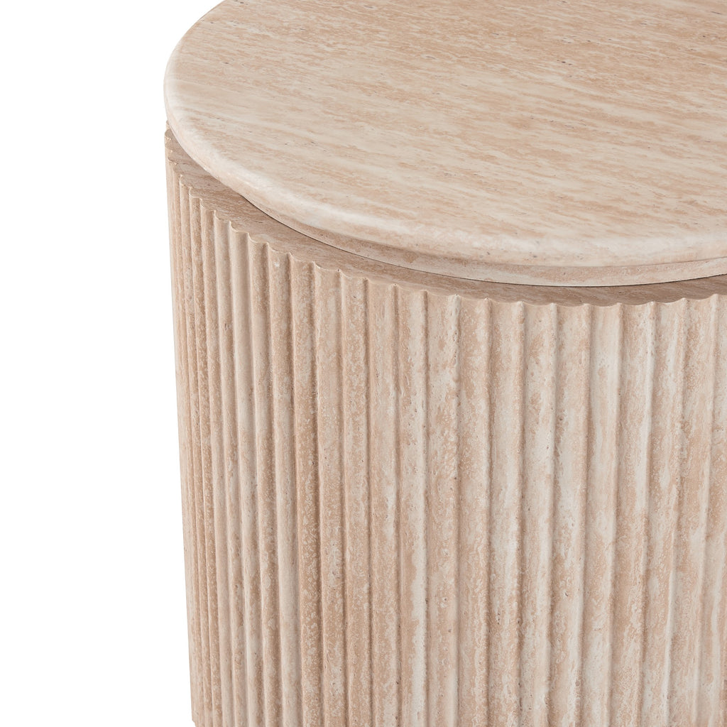 Empire Side Table Travertine - image 3