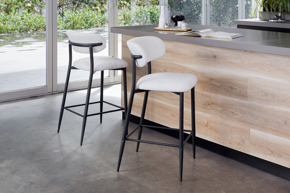 Naples Bar Stool Off White (Set of 2) - image 7