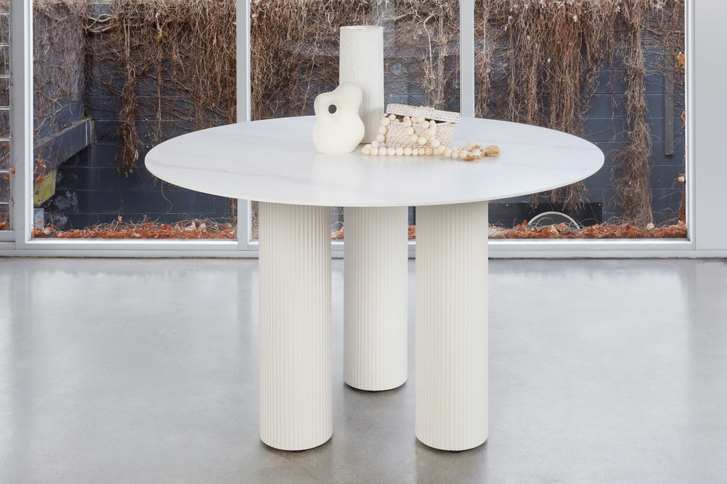 Cuba Round Dining Table White Sevella - image 2