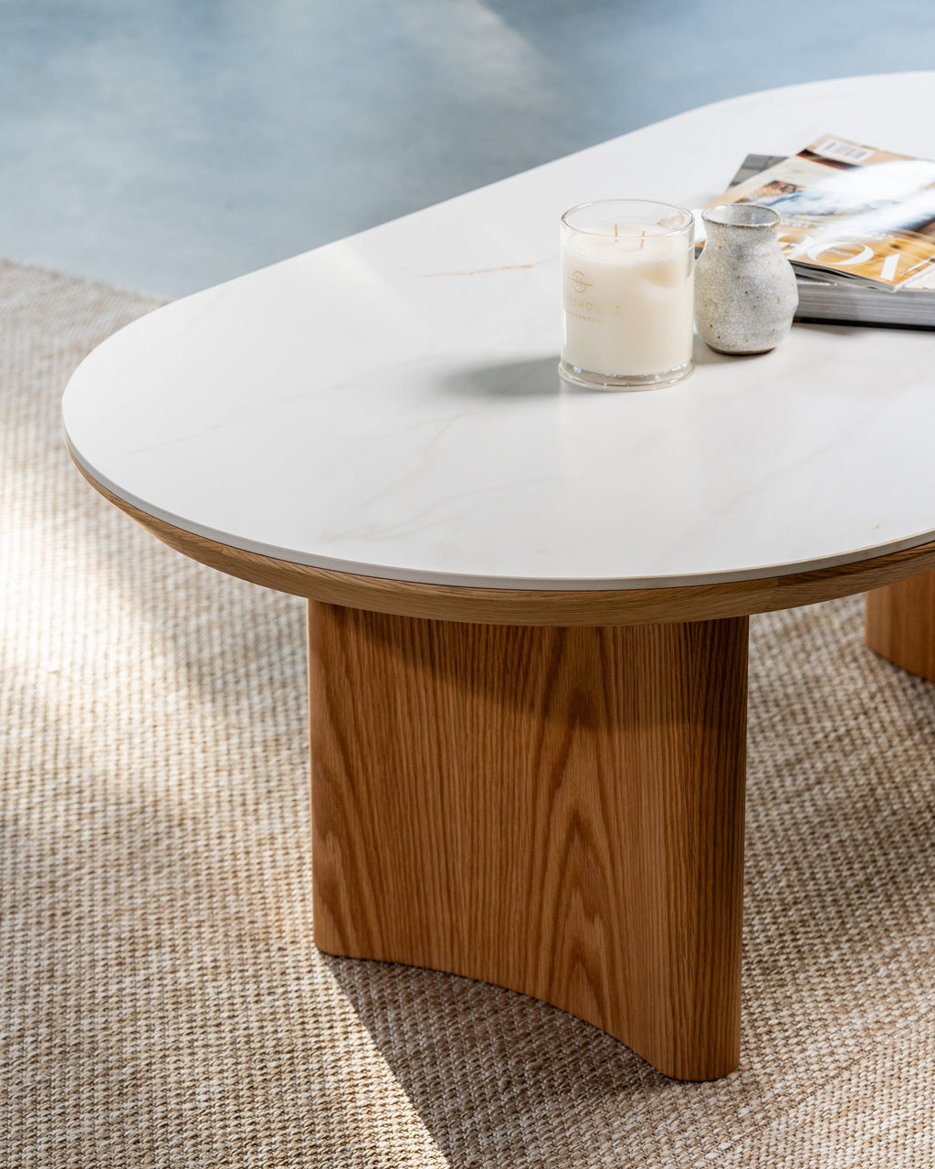 Lucerne Coffee Table Natural With Ceramic