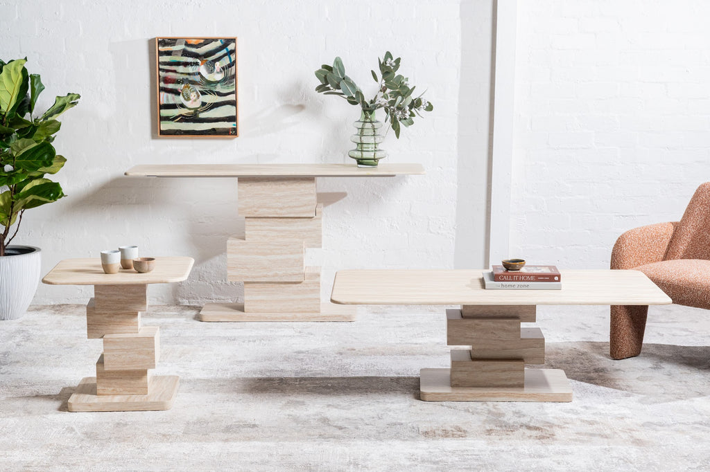 Eros Coffee Table White Travertine - image 9