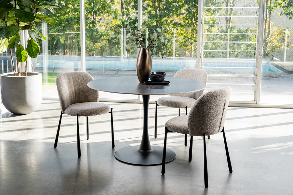 Scandi Large Dining Table Black Sand - image 35