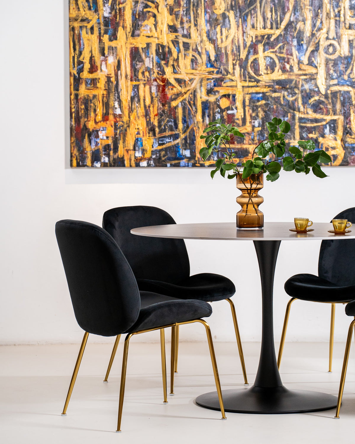 Scandi Large Dining Table Black Sand - image 15