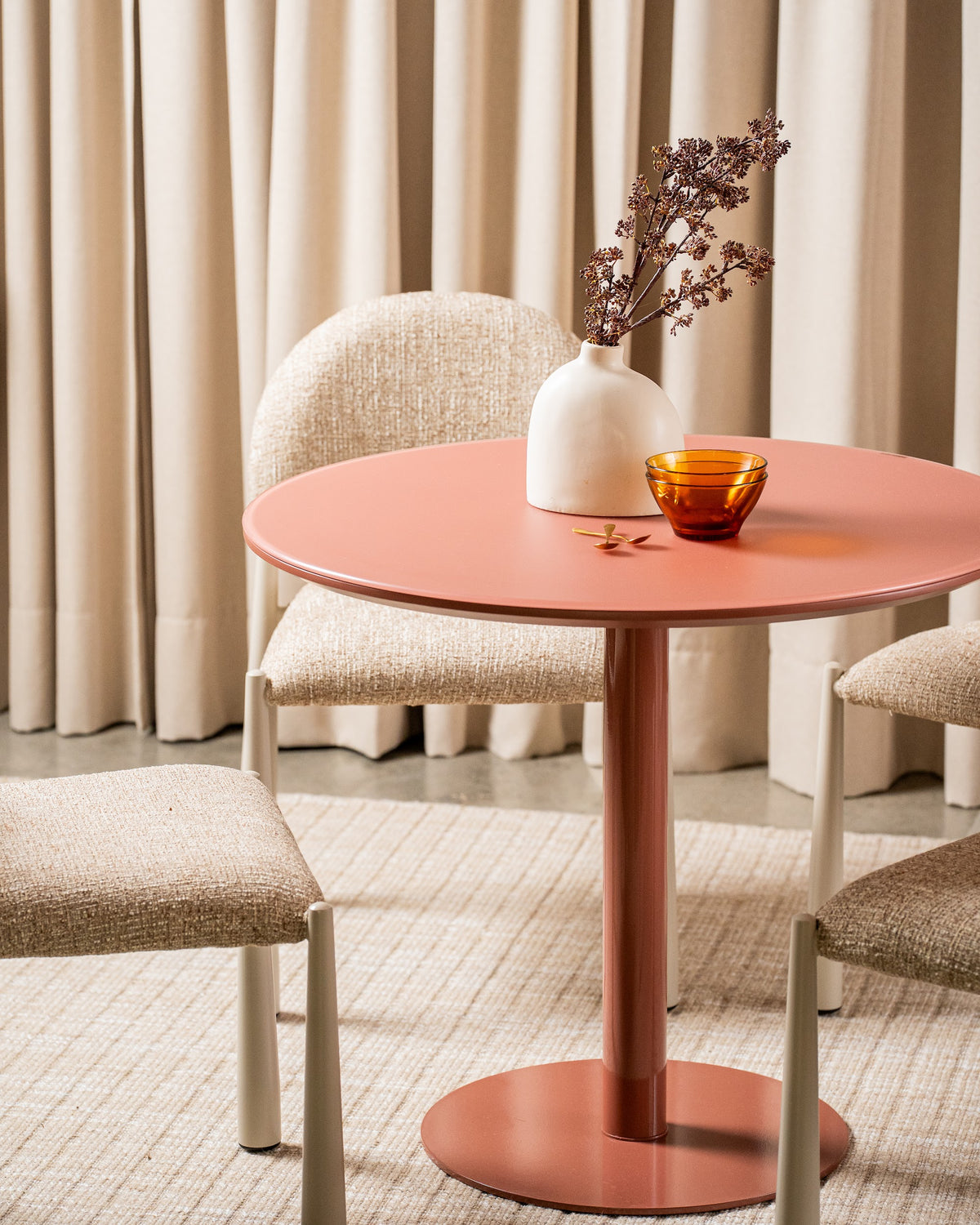 Positano Dining Table Matte Dusty Rose - image 8